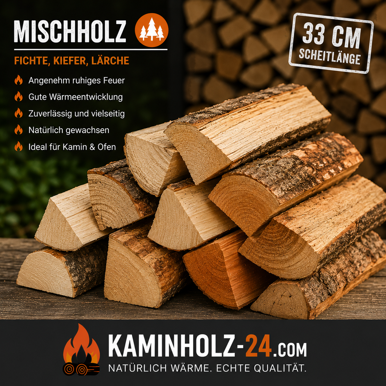 Mischholz (Fichte, Kiefer, Lärche)